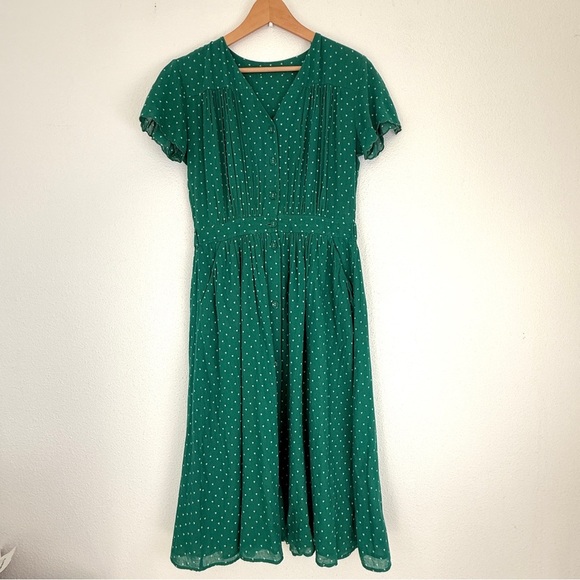 Emile et Ida Women’s Cotton Double Gauze Hearts Midi Dress - Picture 1 of 11